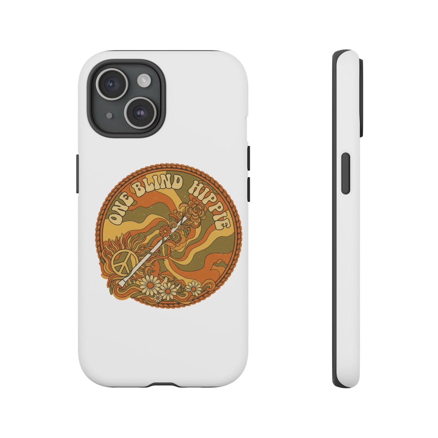 'One Blind Hippie' Retro Peace Phone Case