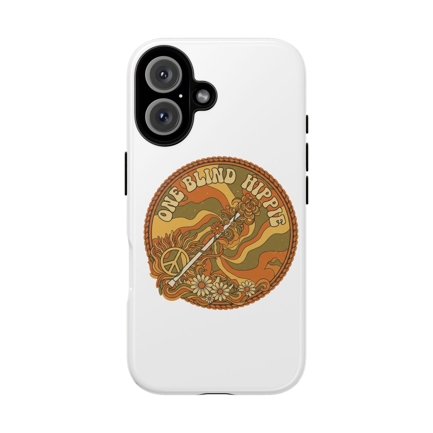 'One Blind Hippie' Retro Peace Phone Case