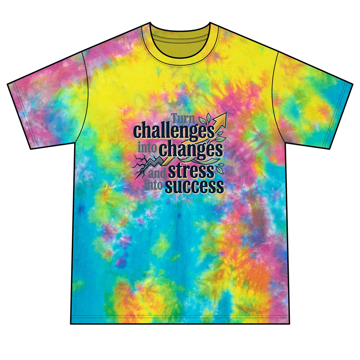 Tie-Dye Tee — "Choose Joy" Sun & Crystal Graphic