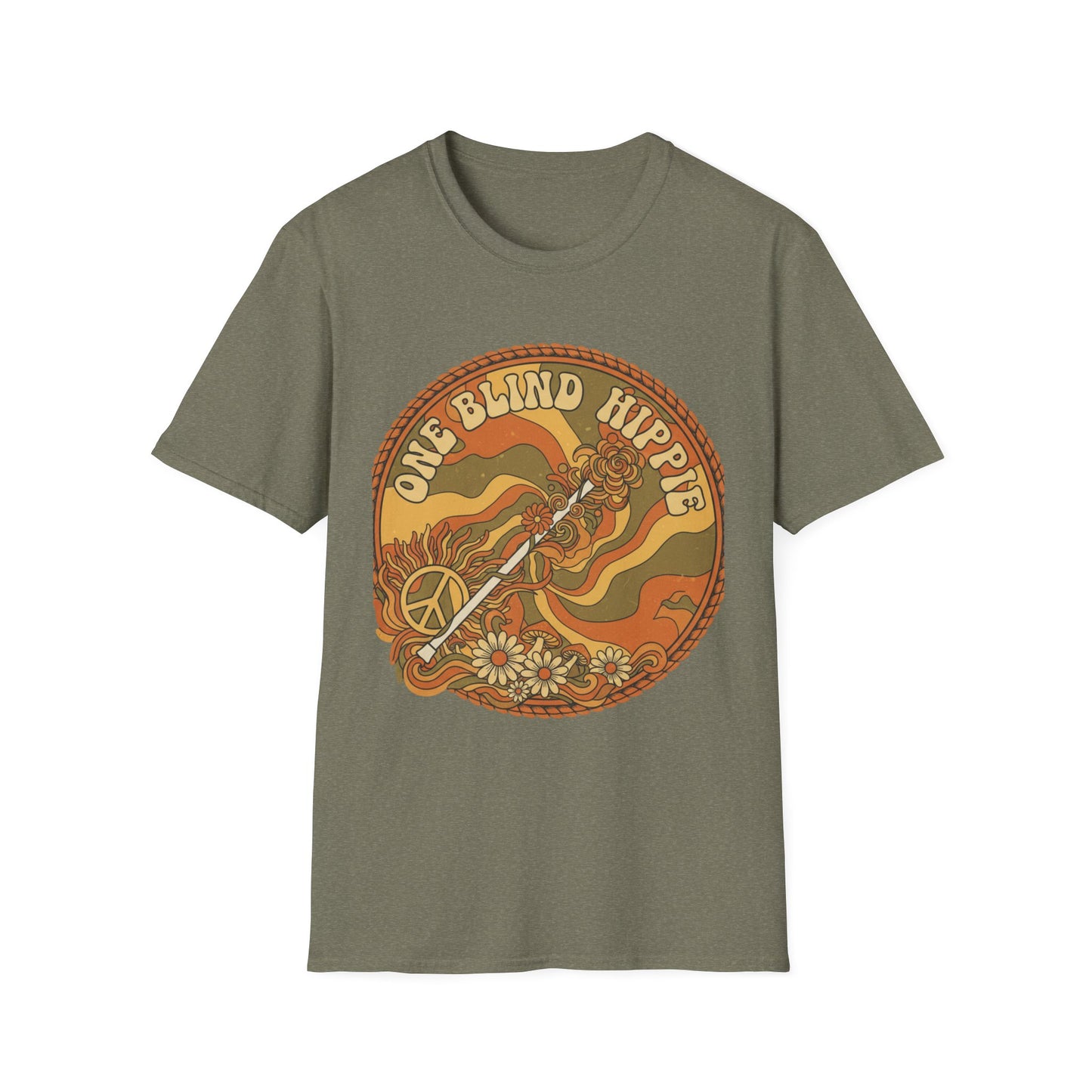 A One blind Hippie T-Shirt — Retro Tie-Dye Music Graphic Tee