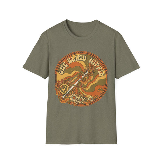 A One blind Hippie T-Shirt — Retro Tie-Dye Music Graphic Tee