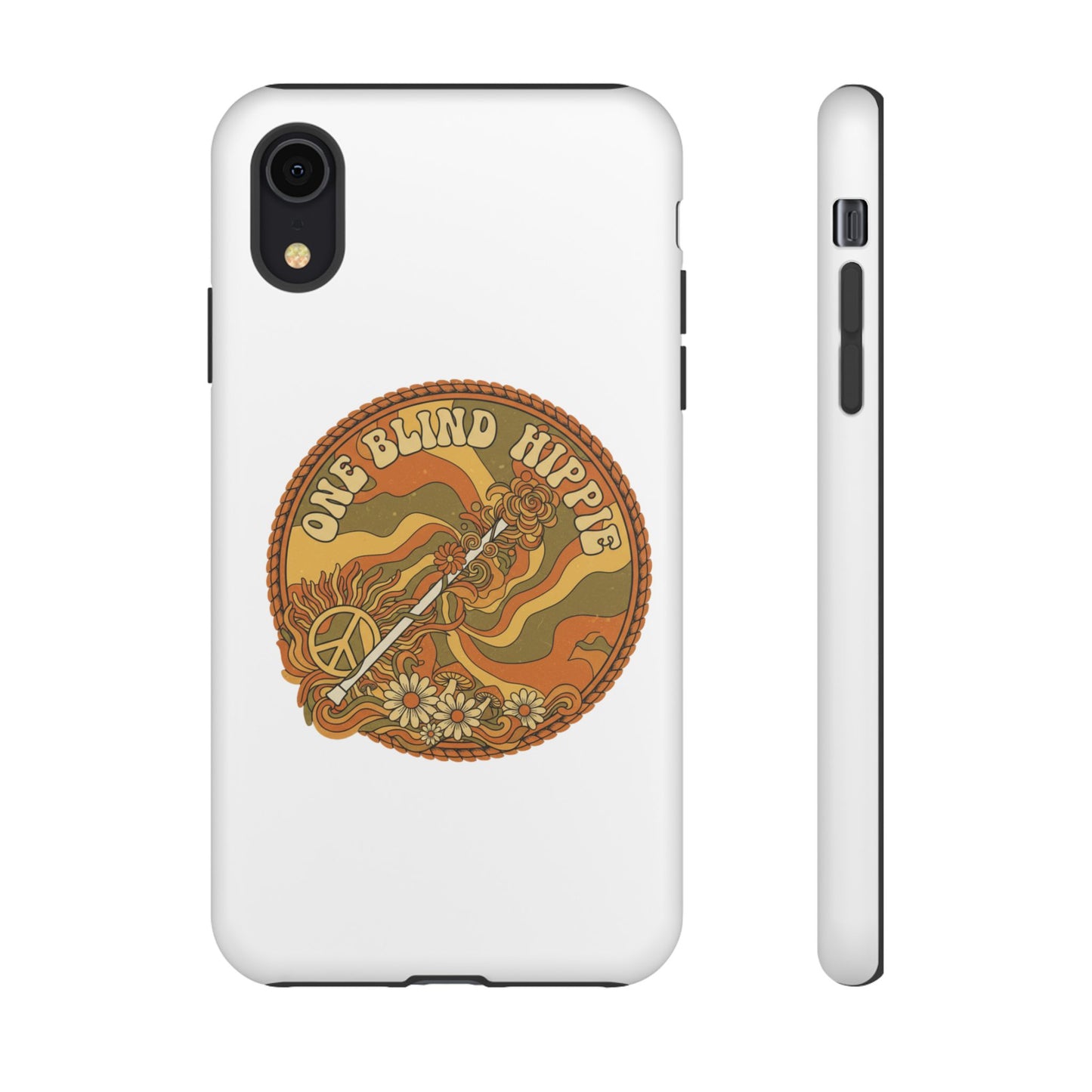 'One Blind Hippie' Retro Peace Phone Case