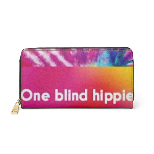 1 Zipper Wallet - Blind Hippie Pink Tie-Dye