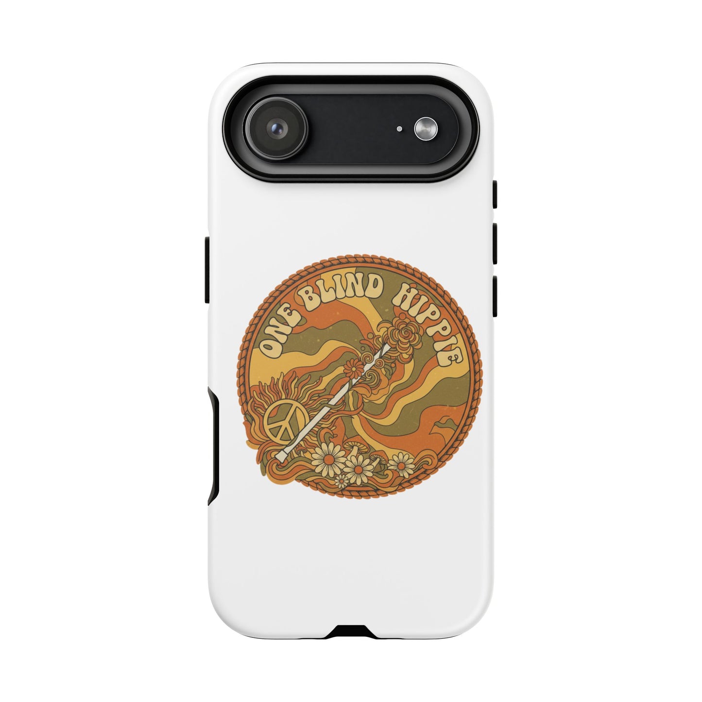 'One Blind Hippie' Retro Peace Phone Case
